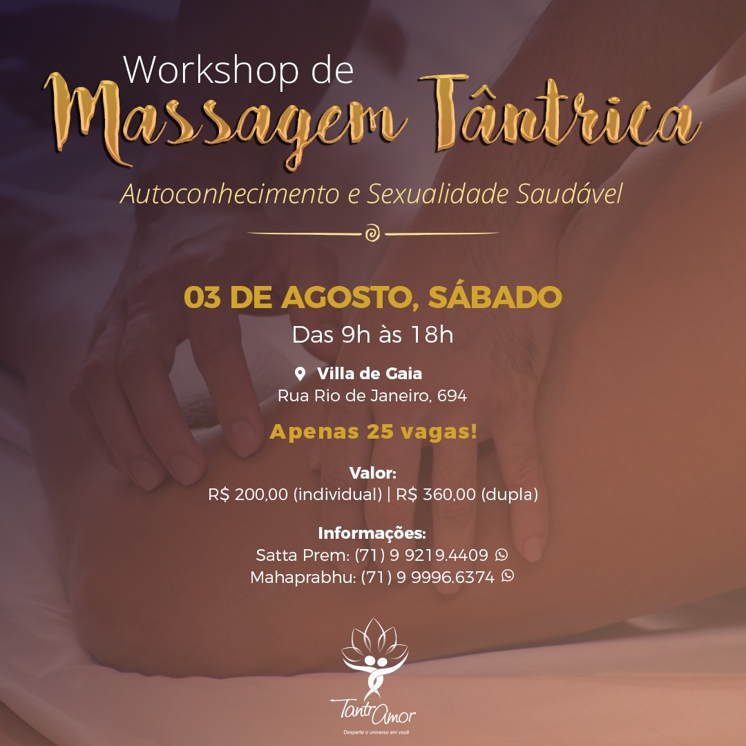 Workshop De Massagem Tntrica Evento 0308